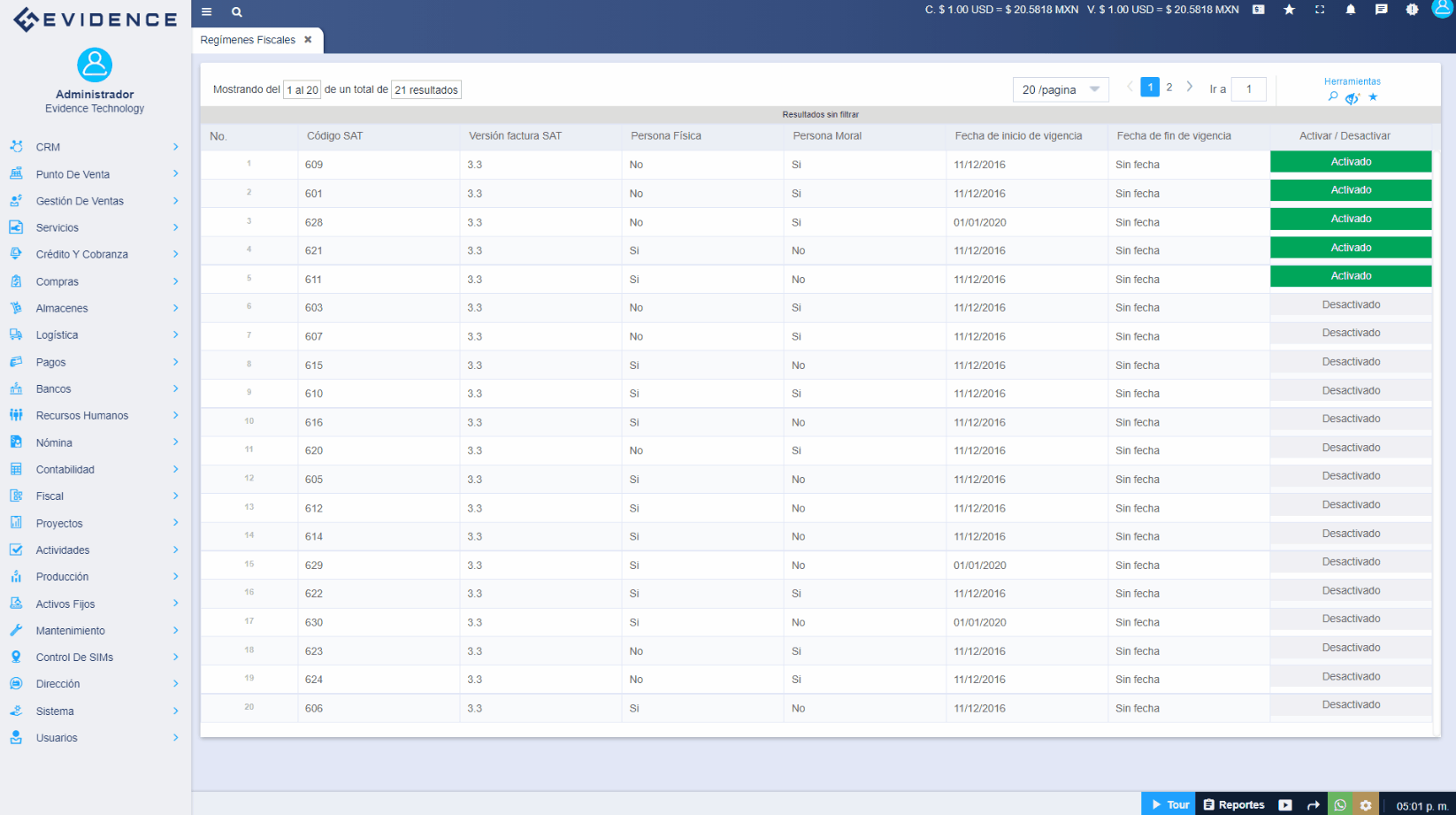 Software de comprobantes de facturación de ventas, Evidence Technology
